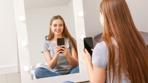 200+ Perfect Mirror Selfie Captions for Instagram